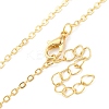 Alloy V Shaped Tassel Pendant Cable Chain Necklaces for Women NJEW-M012-02G-3