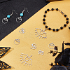 16Pcs 4 Style 201 Stainless Steel Laser Cut Pendants STAS-UN0028-97-3