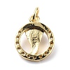 Brass Micro Pave Cubic Zirconia Charms ZIRC-F131-12G-2