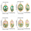 8Pcs 4 Styles Rack Plating Alloy Enamel Pendants ENAM-YW0004-61-3
