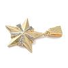 Brass Micro Pave Cubic Zirconia Pendants KK-F909-01G-03-2