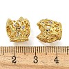 Rack Plating Brass Micro Pave Cubic Zirconia European Beads KK-I718-32G-2
