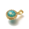 Brass Micro Pave Cubic Zirconia Pendants KK-K398-27G-02-2