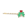 Christmas Theme Alloy Enamel Hair Bobby Pin AJEW-A056-04E-2