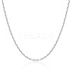 SHEGRACE 925 Sterling Silver Cable Chain Necklace JN965A-1
