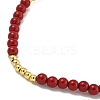 Rack Plating Brass with Crystal Round Beaded Bracelets for Women BJEW-B106-20G-03-2