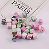 20Pcs UV Plating Acrylic Bead PACR-FP0001-01-2