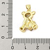Rack Plating Brass Micro Pave Cubic Zirconia Pendants KK-Z074-66G-3