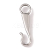 Non-Tarnish 304 Stainless Steel Hook Clasps STAS-C109-12P-1