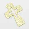 Hammered Cross Alloy Pendants PALLOY-D259-M-3