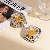 304 Stainless Steel Stud Earrings WG5F66C-01-2