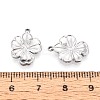 304 Stainless Steel Flower Pendants STAS-T067-55P-3