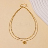 304 Stainless Steel Bowknot Pendant Necklaces LS-NJEW-L182-001G-06-4