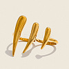 304 Stainless Steel Claw Cuff Open Rings for Women TP8558-1-1