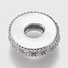 Brass Micro Pave Cubic Zirconia Bead Spacers LS-ZIRC-K074-11A-01P-2