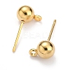 304 Stainless Steel Ball Post Stud Earring Findings STAS-Z035-01G-G-2