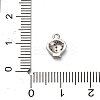 925 Sterling Silver Micro Pave Clear Cubic Zirconia Shell Shaped Charms STER-U009-09P-01-3