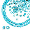 2 Strands Faceted Rondelle Synthetic Turquoise Beads Strands TURQ-AR0001-38-1