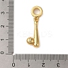 Rack Plating Brass Micro Pave Clear Cubic Zirconia European Dangle Charms KK-P279-16G-3