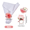 Artificial Rose Flower Cloth Napkin Rings AJEW-WH0314-75-2
