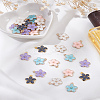 30Pcs 5 Colors Zinc Alloy Enamel Pendants ENAM-LP0001-09-1