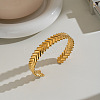 304 Stainless Steel Heart Open Cuff Bangles for Women DC5604-3