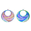 Ion Plating(IP) 304 Stainless Steel Filigree Pendants STAS-S118-071-2