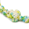 Synthetic Dyed Turquoise Beaded Stretch Bracelets for Women Men BJEW-JB11549-01-3