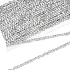 Polyester Braided Metallic Lace Trim SRIB-WH0011-180D-02-1