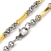 201 Stainless Steel Bone Links Chain Necklace NJEW-F22-39O-GP-2