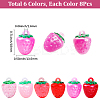 48Pcs 6 Colors Transparent Resin Pendants RESI-SC0036-63B-2