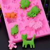Mixed Annimal Shape DIY Food Grade Silicone Molds AJEW-P046-25-3