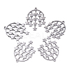 5Pcs 304 Stainless Steel Pendants STAS-YW0003-15P-1