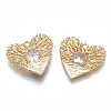 Brass Filigree Pendants KK-T038-433G-2