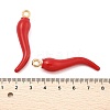 Rack Plating Alloy Enamel Pendants PALLOY-R451-07G-03-3