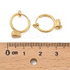 Brass Clip-on Earring Findings KK-C130-07G-3