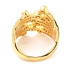 Brass Micro Pave Cubic Zirconia Finger Rings RJEW-F116-09A-G-2