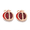 Fruit Alloy Enamel Pendants ENAM-T022-32G-1