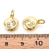 Brass Micro Pave Cubic Zirconia Charms KK-N257-67G-3