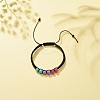 Acrylic Braided Bead Bracelet BJEW-JB08546-2