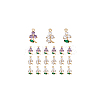 18Pcs 3 Colors Transparent Glass Pendants GLAA-DC0001-18-6