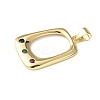 Brass Micro Pave Cubic Zirconia Pendants KK-A252-14A-G-2