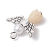 Resin Imitation Pearl Pendants PALLOY-JF02566-10-3