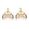 Brass Micro Pave Cubic Zirconia Pendants KK-N261-103G-1
