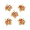SHEGRACE Brass Cubic Zirconia Charms XGRQ3P967-614G-1