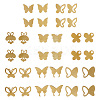 8 Pairs 8 Styles PVD Vacuum Plating 304 Stainless Steel Stud Earrings for Women EJEW-TA0001-45-1