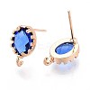 Brass Stud Earring Findings KK-S365-004A-2