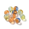 Gradient Color Transparent Resin Beads with Gold Foil RESI-A035-10B-1