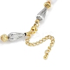 Rack Plating Cone/Bicone Round Brass & ABS Imitation Pearl Beaded Necklaces NJEW-P317-11-2