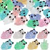 32Pcs 8 Styles Luminous Resin Panda Ornaments DJEW-SZ0001-18-1